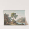 River Landscape with Castles and Travelers by Baron Louis-Albert-Guillain Bacler d&#039;Albe
