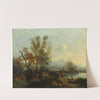 River Landscape With Figures by Giovanni Battista Cimaroli