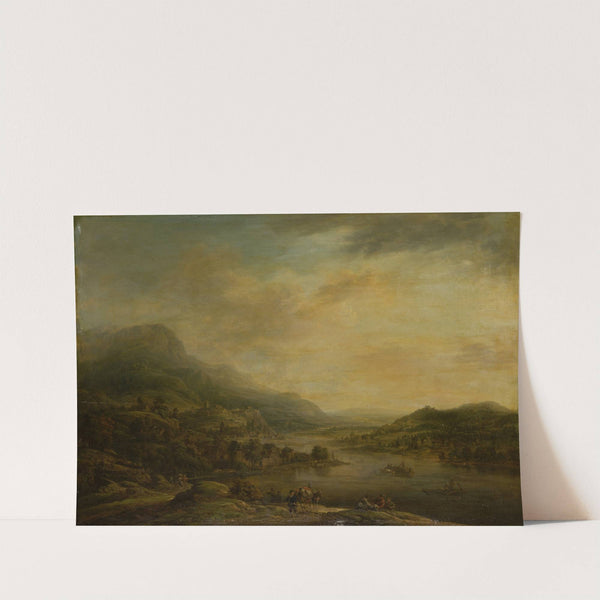 River Landscape with Mule Drover by Christian Georg Schütz the elder