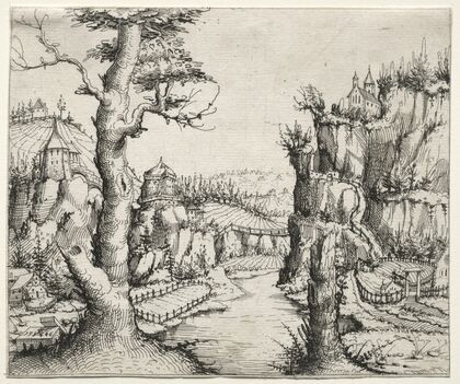 River Landscape with Rocks at Left and Right (1546)
