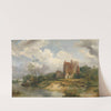 River Landscape with Ruin by Wijnand Nuijen