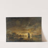 River Landscape with Ships at Moonrise (ca. 1660 – 1670) by Aert van der Neer