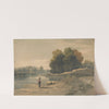 River Scene with Boy and Sheep by William Havell