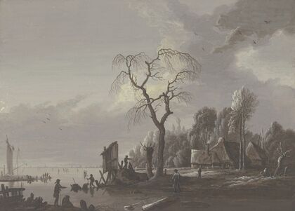 River scenery in the winter