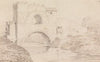 River, with Stone Covered Bridge, and Arched Window