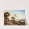 Riverscape with cottage and grazing cattle, near Bala, North Wales by Thomas Creswick