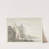 Rivierlandschap met enige woningen by G. van Bosvelt