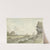 Rivierlandschap met schetsende tekenaar tussen hutjes by Jan Hulswit