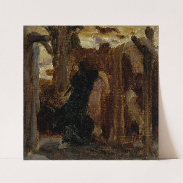 Rizpah, a colour sketch by Frederic Leighton
