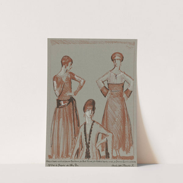 Robe d’après-midi et costume tailleur, de Paul Poiret, et robe d’après-midi, de Jeanne Lanvin (1921) by Porter Woodruff