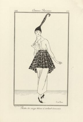 Robe de serge bleu (1914)