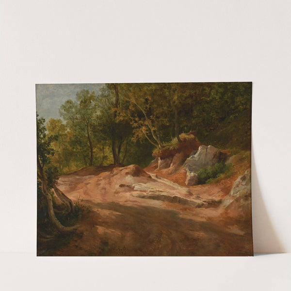 Rochers en forêt by Jacques-Raymond Brascassat