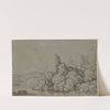 Rock section by the water by Allaert van Everdingen