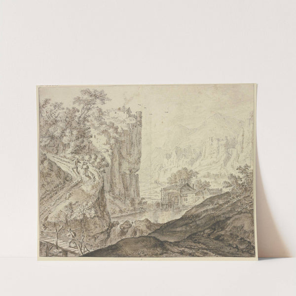 Rock valley with a mill by Herman Saftleven III