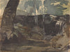 Rocky Landscape, Large Tree Trunk in Foreground