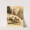 Roe Deer in a Mountain Landscape in Winter by Georg Berger