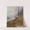 Röhrender Hirsch im Gebirge by Ludwig Sckell