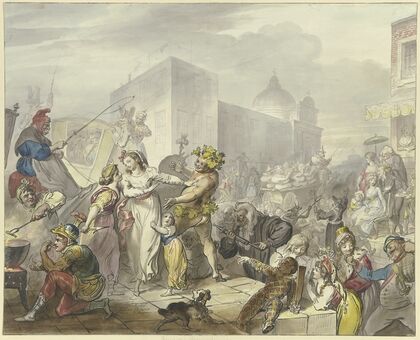 Roman carnival scene