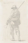 Roman Hunter with his Dog, seen from the Back