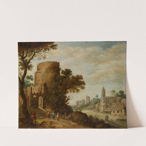 Roman Landscape with Shepherds by Willem van Nieulandt the younger