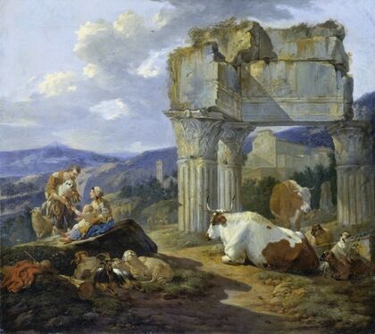 Roman Shepherd’s Family with their Flock (1674)