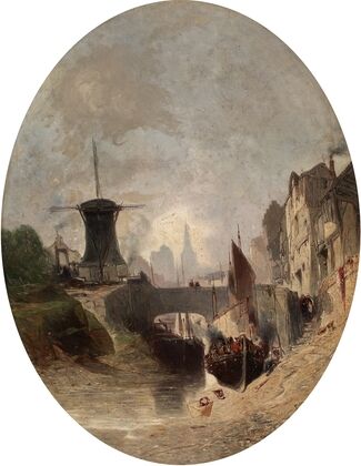 Romantic Landscape with Windmill