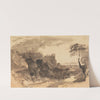 Romatic Landscape with a Castle and a Tree on the Right by John Varley