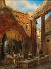 Rome, a View of the Portico di Ottavia with the Old Fish Market