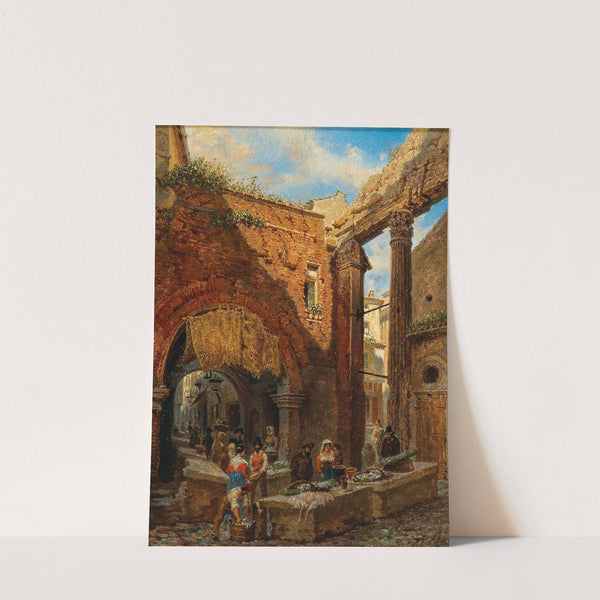 Rome, a View of the Portico di Ottavia with the Old Fish Market by Franz Alt