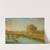 Rome, A View Of The Tiber With The Castel Sant&#039; Angelo And Ponte Sant&#039;angelo, Saint Peter&#039;s Basilica Beyond by Hendrik Frans Van Lint