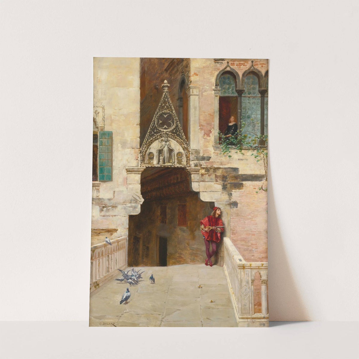 Romeo and Juliet (Act II, Scene II; Capulet’s garden) by Charles Edouard Delort