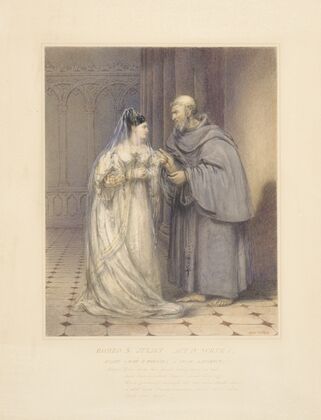 Romeo and Juliet, act IV, scene I, Juliet [Miss F. Kemble] & Friar Laurence — size preview