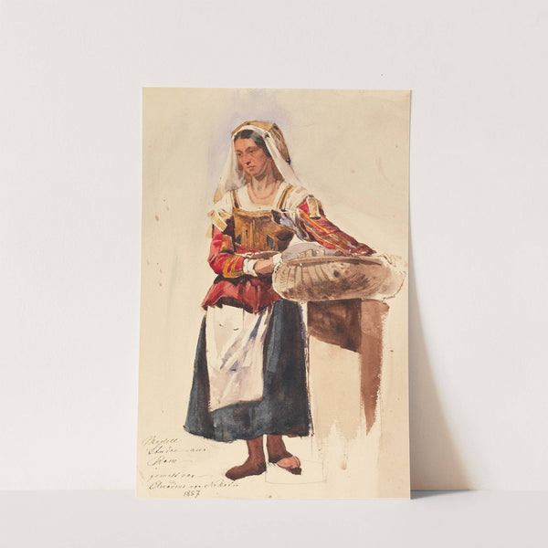 Römische Bäuerin mit Korb by Arcadius Von Nikitin