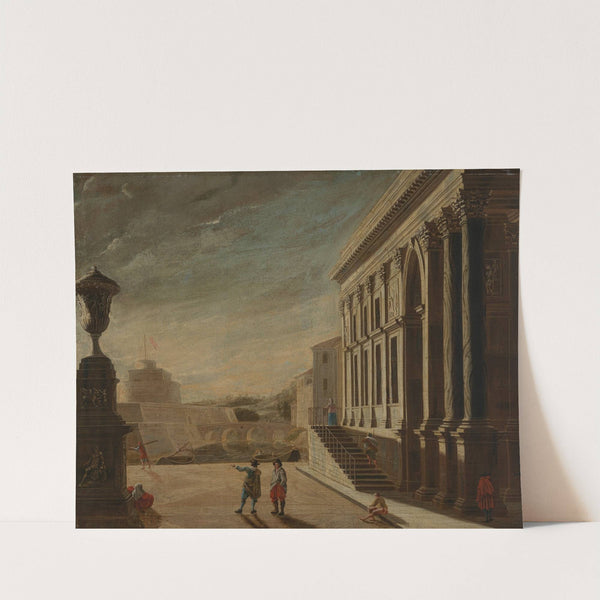Römische Phantasievedute mit Blick auf die Engelsburg by Viviano Codazzi