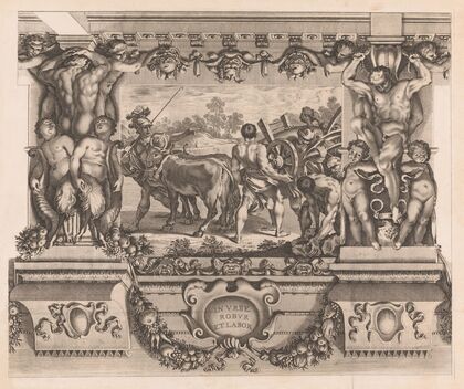 Romulus marks the perimeter of Rome (1659)
