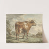 Roodbonte koe in een landschap by Jacob Cats