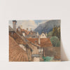 Roofs of houses in Eisenerz by Fritz Lach