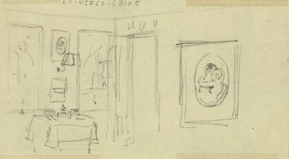 Room interior in Abraham Lincoln’s home, Springfield, Illinois