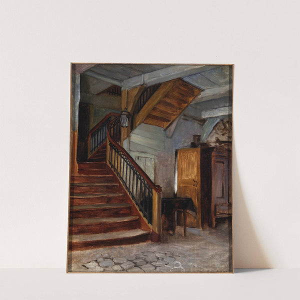 Room Interior with Winding Staircase by Francis Davis Millet