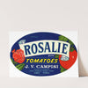 Rosalie Brand Tomatoes Label (1930-1950)