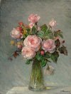 Roses in a glass vase