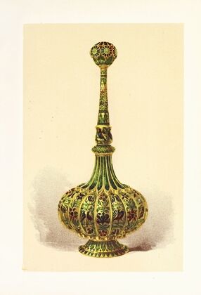 Rosewater Bottle, or Sprinkler, in Silver Gilt, and Enamelled — size preview