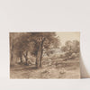 Rotsachtig landschap met bomen by Johannes Gijsbert Vogel