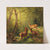 Rotwild in sonniger Waldlichtung (1880) by Franz Xaver von Pausinger