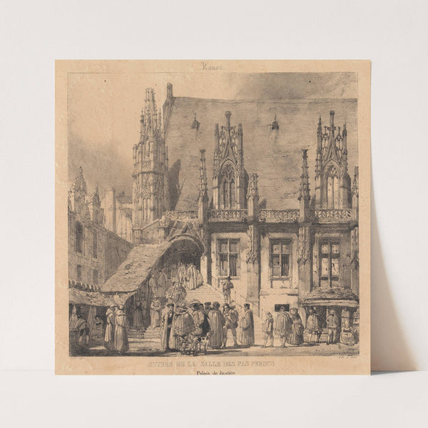 Rouen &#8211; Entre de la Salle des Pas Perdus by Richard Parkes Bonington