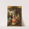 Rousseau and Mlle. Galley gathering Cherries by Camille-Joseph-Etienne Roqueplan