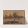 Rowing Boat on the Riverbank by Alexander Schaepkens