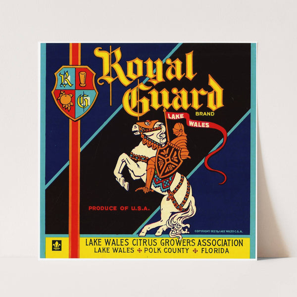 Royal Guard Brand Citrus Label (1940s)