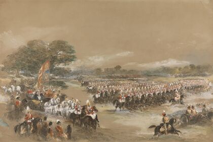 Royal Review at Windsor – Queen Victoria and Khedive Ismail Pashe of Egypt, June 26th, 1868 — size preview