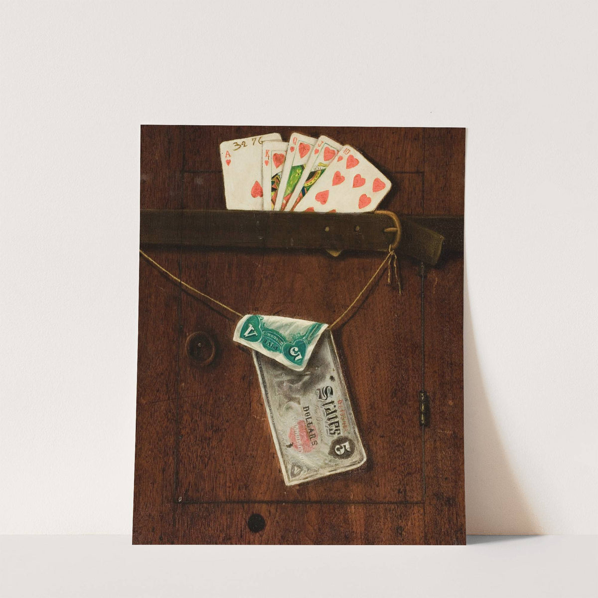 Royal Straight Flush and Five Dollar Bill by American School